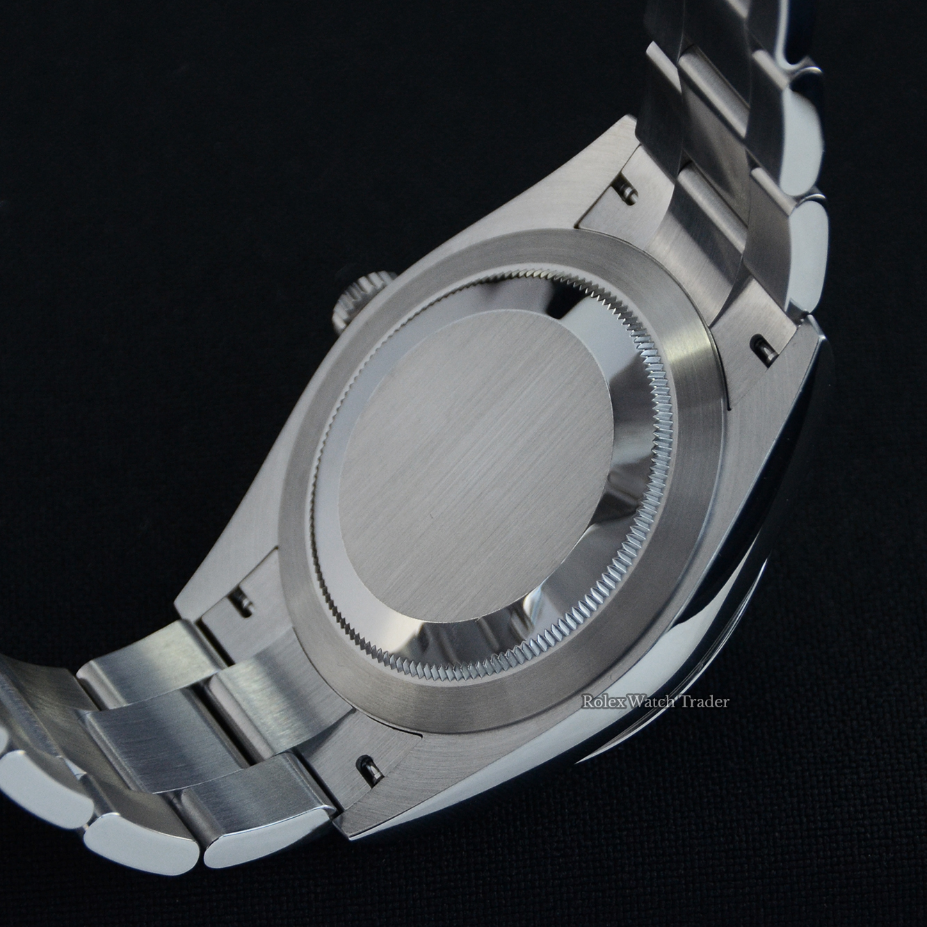 Case back detail Rolex Oyster Perpetual 41 124300 Black Dial Unworn 2023 For Sale Available Purchase Buy Online with Part Exchange or Direct Sale Manchester North West England UK Great Britain Buy Today Free Next Day Delivery Warranty Luxury Watch Watches