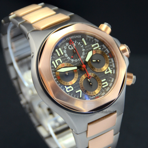 Girard Perregaux Laureato Evo3 Chronograph 80180-26-212-26A Serviced by GP Unworn Since For Sale Available Purchase Buy Online with Part Exchange or Direct Sale Manchester North West England UK Great Britain Buy Today Free Next Day Delivery Warranty Luxury Watch Watches