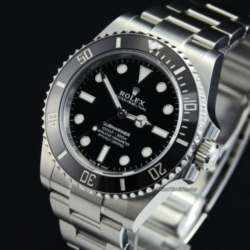 Rolex Submariner (No Date) 124060 41mm Unworn/Unsized June 2023 Complete Set For Sale Available Purchase Buy Online with Part Exchange or Direct Sale Manchester North West England UK Great Britain Buy Today Free Next Day Delivery Warranty Luxury Watch Watches