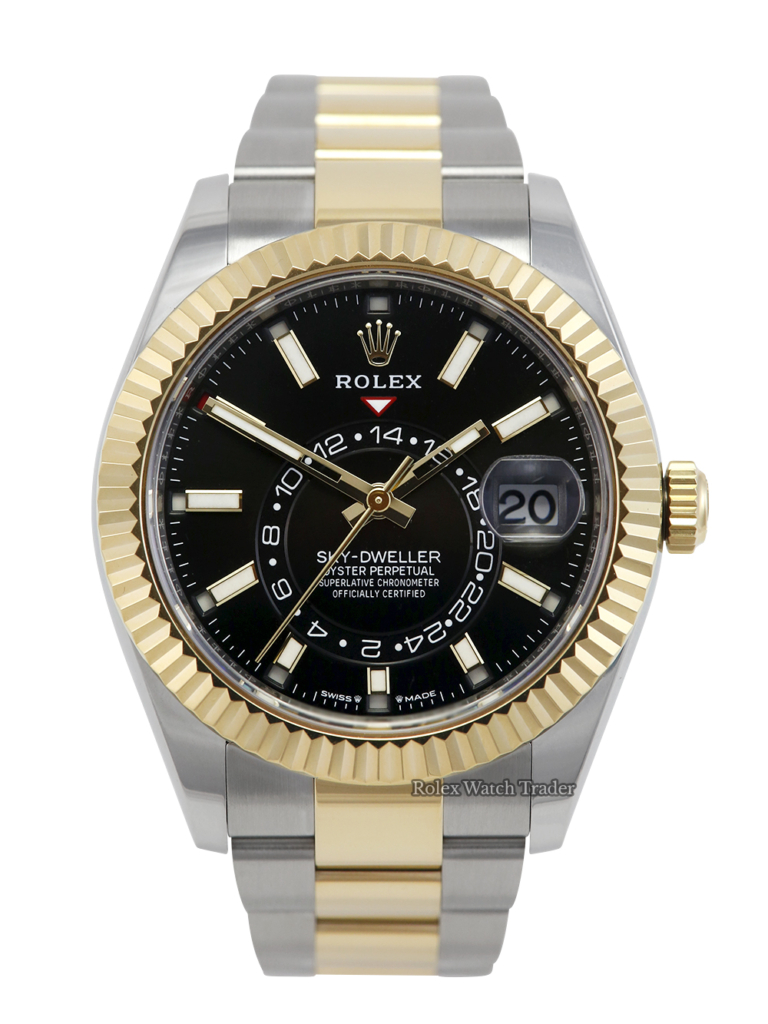 Rolex Sky-Dweller 336933 Bi-Metal Oyster Complete Set 07/23 For Sale Available Purchase Buy Online with Part Exchange or Direct Sale Manchester North West England UK Great Britain Buy Today Free Next Day Delivery Warranty Luxury Watch Watches
