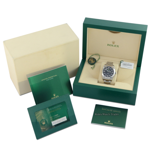 Rolex Air King 116900 Discontinued Complete Set 2021 For Sale Available Purchase Buy Online with Part Exchange or Direct Sale Manchester North West England UK Great Britain Buy Today Free Next Day Delivery Warranty Luxury Watch Watche