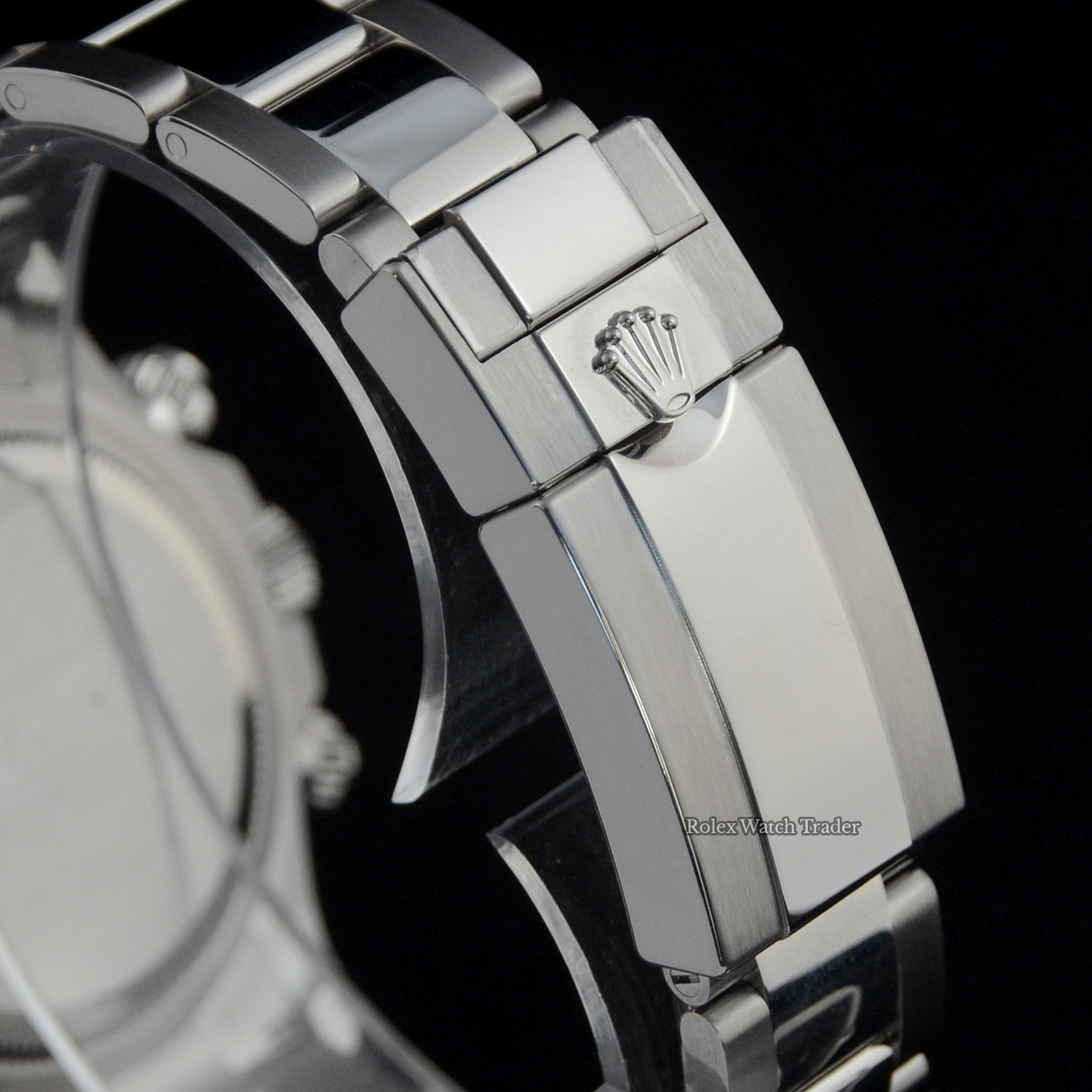 Clasp detail Rolex Daytona 126500LN Unworn 12/23 Complete Set Immediate Dispatch For Sale Available Purchase Buy Online with Part Exchange or Direct Sale Manchester North West England UK Great Britain Buy Today Free Next Day Delivery Warranty Luxury Watch Watches