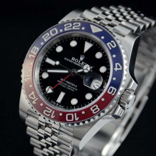 Rolex GMT-Master II 126710BLRO Pepsi 2023 Unworn Complete Set Immediate Dispatch or Collection For Sale Available Purchase Buy Online with Part Exchange or Direct Sale Manchester North West England UK Great Britain Buy Today Free Next Day Delivery Warranty Luxury Watch Watches