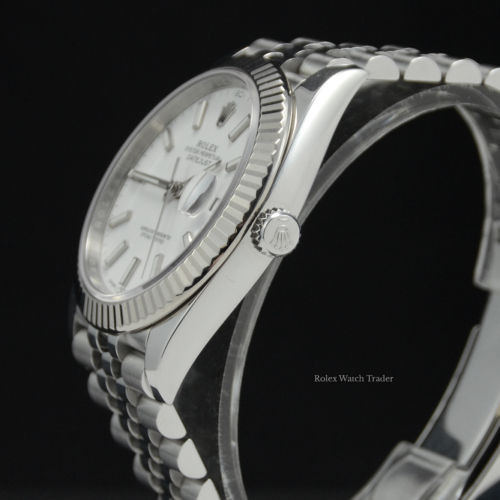 Rolex Datejust 41 41mm 126334 White Baton Dial For Sale Available Purchase Buy Online with Part Exchange or Direct Sale Manchester North West England UK Great Britain Buy Today Free Next Day Delivery Warranty Luxury Watch Watches