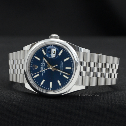 Rolex Datejust 36 126200 Unworn Dec/23 Complete Set Blue Dial For Sale Available Purchase Buy Online with Part Exchange or Direct Sale Manchester North West England UK Great Britain Buy Today Free Next Day Delivery Warranty Luxury Watch Watches