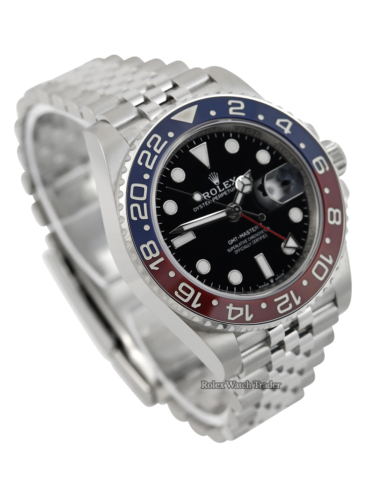 Rolex GMT-Master II 126710BLRO Pepsi 2023 Unworn Complete Set Immediate Dispatch or Collection For Sale Available Purchase Buy Online with Part Exchange or Direct Sale Manchester North West England UK Great Britain Buy Today Free Next Day Delivery Warranty Luxury Watch Watches