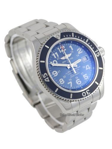 Breitling Superocean II 42 A17365D11C1A1 Blue Dial 2019 Complete Set For Sale Available Purchase Buy Online with Part Exchange or Direct Sale Manchester North West England UK Great Britain Buy Today Free Next Day Delivery Warranty Luxury Watch Watches