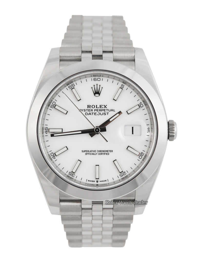 Rolex Datejust 41mm 126300 White Dial For Sale Available Purchase Buy Online with Part Exchange or Direct Sale Manchester North West England UK Great Britain Buy Today Free Next Day Delivery Warranty Luxury Watch Watches