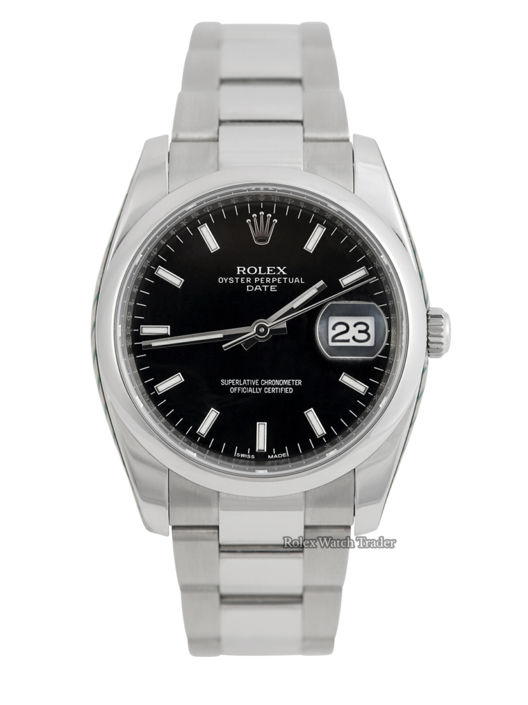 Rolex Oyster Perpetual Date 115200 Serviced by Rolex and unworn since Complete UK Set For Sale Available Purchase Buy Online with Part Exchange or Direct Sale Manchester North West England UK Great Britain Buy Today Free Next Day Delivery Warranty Luxury Watch Watches