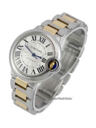 Cartier Ballon Bleu 33mm Midsize Bi-Metal Automatic W6920099 For Sale Available Purchase Buy Online with Part Exchange or Direct Sale Manchester North West England UK Great Britain Buy Today Free Next Day Delivery Warranty Luxury Watch Watches