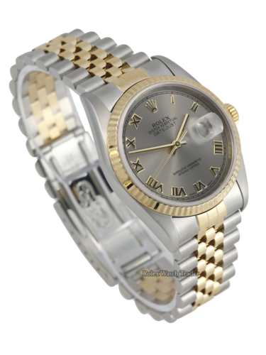 Rolex Datejust 36 116233 Grey Roman Numeral Dial Immediate Dispatch or Collection For Sale Available Purchase Buy Online with Part Exchange or Direct Sale Manchester North West England UK Great Britain Buy Today Free Next Day Delivery Warranty Luxury Watch Watches