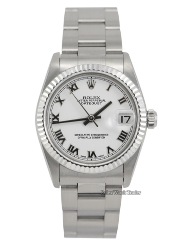Rolex Datejust 31 78240 White Roman Numeral Dial For Sale Available Purchase Buy Online with Part Exchange or Direct Sale Manchester North West England UK Great Britain Buy Today Free Next Day Delivery Warranty Luxury Watch Watches
