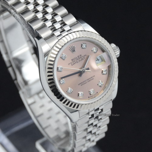 Rolex Lady-Datejust 279174 | 28mm Pink Diamond | Full Set | Immediate Dispatch or Collection For Sale Available Purchase Buy Online with Part Exchange or Direct Sale Manchester North West England UK Great Britain Buy Today Free Next Day Delivery Warranty Luxury Watch Watches