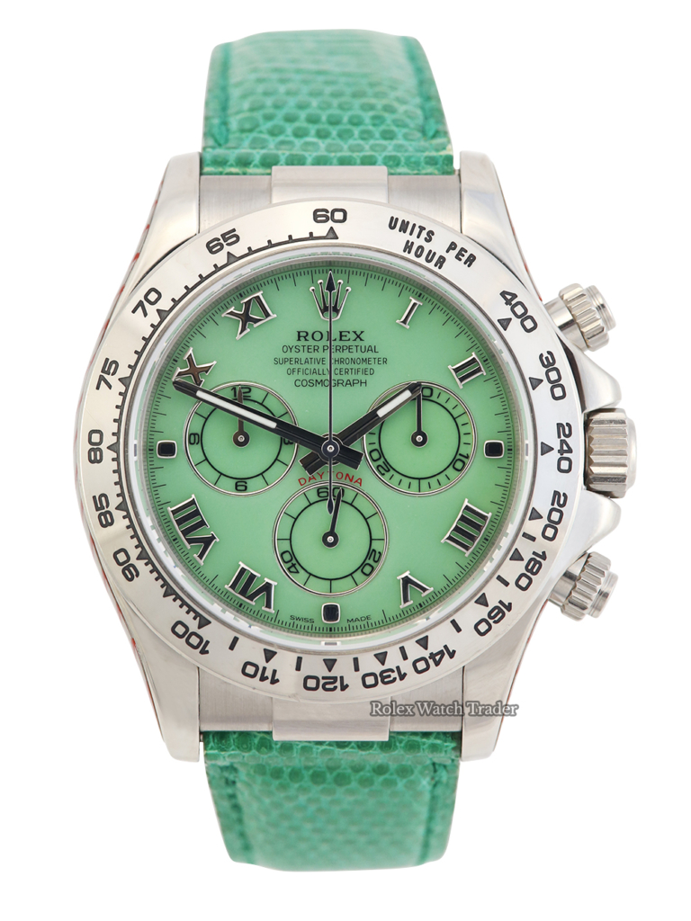 Rolex Daytona Green "Beach Edition" | Serviced by Rolex with stickers | Immediate Dispatch For Sale Available Purchase Buy Online with Part Exchange or Direct Sale Manchester North West England UK Great Britain Buy Today Free Next Day Delivery Warranty Luxury Watch Watches