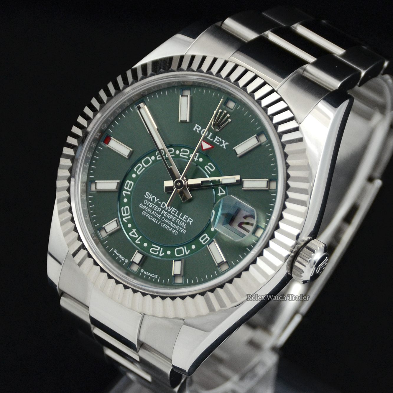 Rolex Sky-Dweller 336934 | Complete Set 2023 | Green Sky | Immediate Dispatch or Collection Rolex Sky-Dweller Certified 336934 | Complete Set 2023 | Green Sky | Immediate Dispatch or Collection For Sale Available Purchase Buy Online with Part Exchange or Direct Sale Manchester North West England UK Great Britain Buy Today Free Next Day Delivery Warranty Luxury Watch Watches