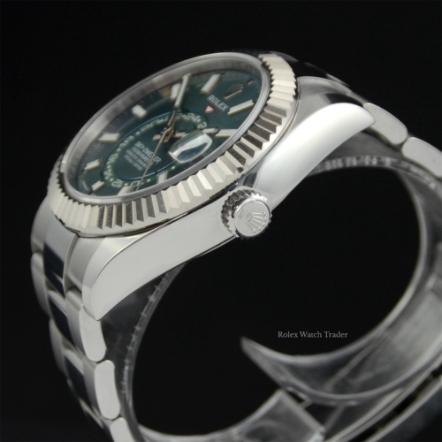 Rolex Sky-Dweller Certified 336934 | Complete Set 2023 | Green Sky | Immediate Dispatch or Collection For Sale Available Purchase Buy Online with Part Exchange or Direct Sale Manchester North West England UK Great Britain Buy Today Free Next Day Delivery Warranty Luxury Watch Watches