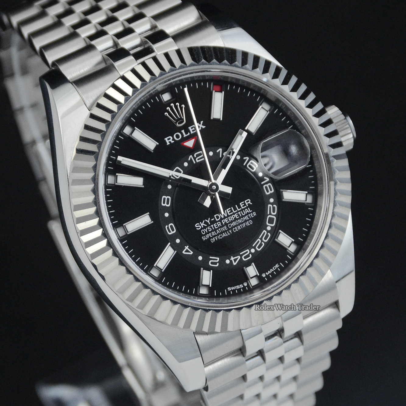 Rolex Sky-Dweller Black Dial Jubilee 336934 | Oct 24 Box and Papers | With AD Till Receipt Rolex Sky-Dweller Black Dial Jubilee 336934 | Oct 24 Box and Papers | With AD Till Receipt For Sale Available Purchase Buy Online with Part Exchange or Direct Sale Manchester North West England UK Great Britain Buy Today Free Next Day Delivery Warranty Luxury Watch Watches