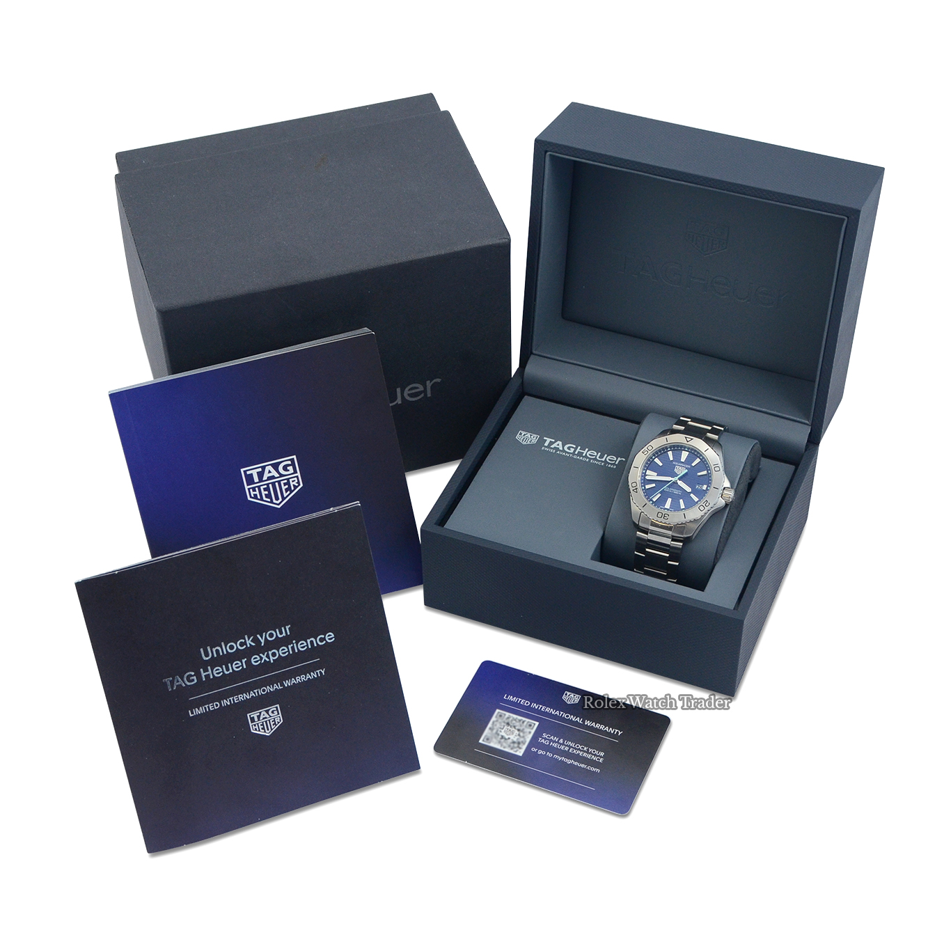 Box & papers TAG Heuer Aquaracer Professional 200 Solargraph WBP1113.BA0000 For Sale Available Purchase Buy Online with Part Exchange or Direct Sale Manchester North West England UK Great Britain Buy Today Free Next Day Delivery Warranty Luxury Watch Watches