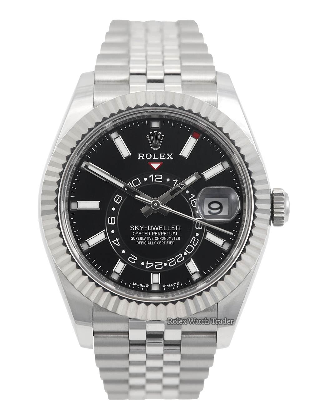 Rolex Sky-Dweller Black Dial Jubilee 336934 | Oct 24 Box and Papers | With AD Till Receipt Rolex Sky-Dweller Black Dial Jubilee 336934 | Oct 24 Box and Papers | With AD Till Receipt For Sale Available Purchase Buy Online with Part Exchange or Direct Sale Manchester North West England UK Great Britain Buy Today Free Next Day Delivery Warranty Luxury Watch Watches