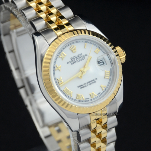 Rolex Lady-Datejust 179173 | Bi-Met White Roman Numeral Dial For Sale Available Purchase Buy Online with Part Exchange or Direct Sale Manchester North West England UK Great Britain Buy Today Free Next Day Delivery Warranty Luxury Watch Watches