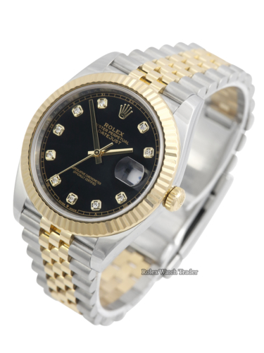Rolex Datejust 41 126333 | Datejust 41 | Bi-Met Jubilee | Black Diamond Dot Dial | Complete Set For Sale Available Purchase Buy Online with Part Exchange or Direct Sale Manchester North West England UK Great Britain Buy Today Free Next Day Delivery Warranty Luxury Watch Watches