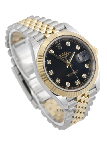 Rolex Datejust 41 126333 | Datejust 41 | Bi-Met Jubilee | Black Diamond Dot Dial | Complete Set For Sale Available Purchase Buy Online with Part Exchange or Direct Sale Manchester North West England UK Great Britain Buy Today Free Next Day Delivery Warranty Luxury Watch Watches