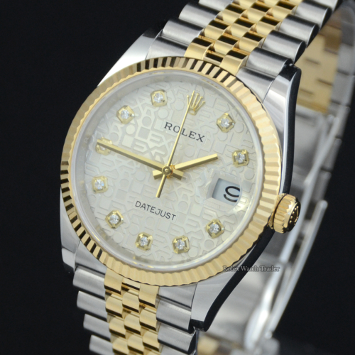 Rolex Datejust 36 126233 | Silver Jubilee Dial | Complete Set For Sale Available Purchase Buy Online with Part Exchange or Direct Sale Manchester North West England UK Great Britain Buy Today Free Next Day Delivery Warranty Luxury Watch Watches