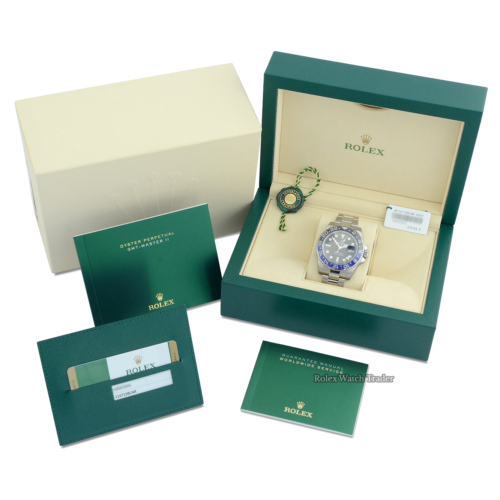 Rolex GMT-Master II "Batman" | Complete Set 2016 | Serviced by Rolex Unworn Since For Sale Available Purchase Buy Online with Part Exchange or Direct Sale Manchester North West England UK Great Britain Buy Today Free Next Day Delivery Warranty Luxury Watch Watches