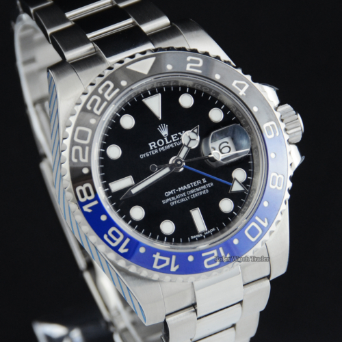 Rolex GMT-Master II "Batman" | Complete Set 2016 | Serviced by Rolex Unworn Since For Sale Available Purchase Buy Online with Part Exchange or Direct Sale Manchester North West England UK Great Britain Buy Today Free Next Day Delivery Warranty Luxury Watch Watches