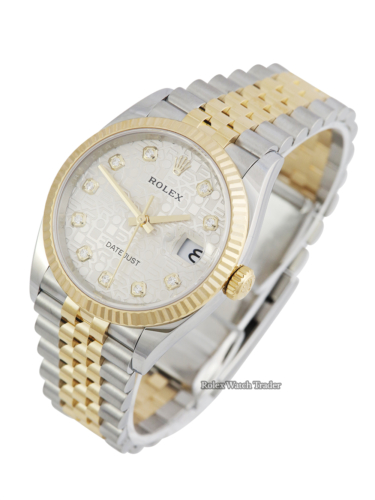 Rolex Datejust 36 126233 | Silver Jubilee Dial | Complete Set For Sale Available Purchase Buy Online with Part Exchange or Direct Sale Manchester North West England UK Great Britain Buy Today Free Next Day Delivery Warranty Luxury Watch Watches