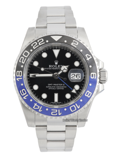 Rolex GMT-Master II "Batman" | Complete Set 2016 | Serviced by Rolex Unworn Since For Sale Available Purchase Buy Online with Part Exchange or Direct Sale Manchester North West England UK Great Britain Buy Today Free Next Day Delivery Warranty Luxury Watch Watches