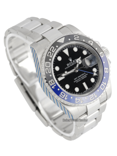 Rolex GMT-Master II "Batman" | Complete Set 2016 | Serviced by Rolex Unworn Since For Sale Available Purchase Buy Online with Part Exchange or Direct Sale Manchester North West England UK Great Britain Buy Today Free Next Day Delivery Warranty Luxury Watch Watches