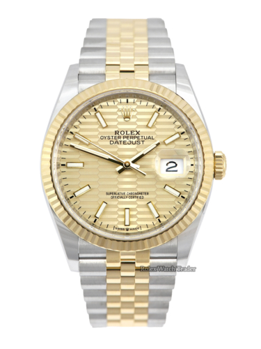 Rolex Datejust 36 Champagne Motif Dial | Full Set 2023 | Immediate Dispatch or Collection