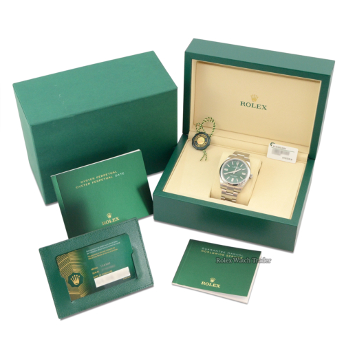 Rolex Oyster Perpetual 41 Green Dial | UK Aug 2025 Full Set
