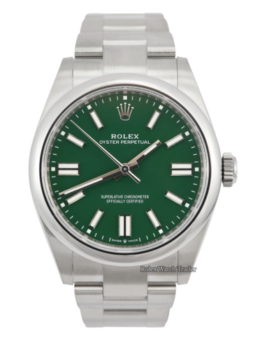Rolex Oyster Perpetual 41 Green Dial | UK Aug 2025 Full Set