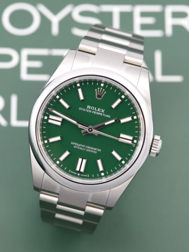 Rolex Oyster Perpetual 41 Green Dial | UK Aug 2025 Full Set