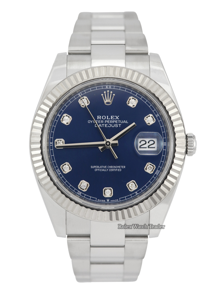 Rolex Datejust 41 Full set 2023 | Blue diamond dot dial