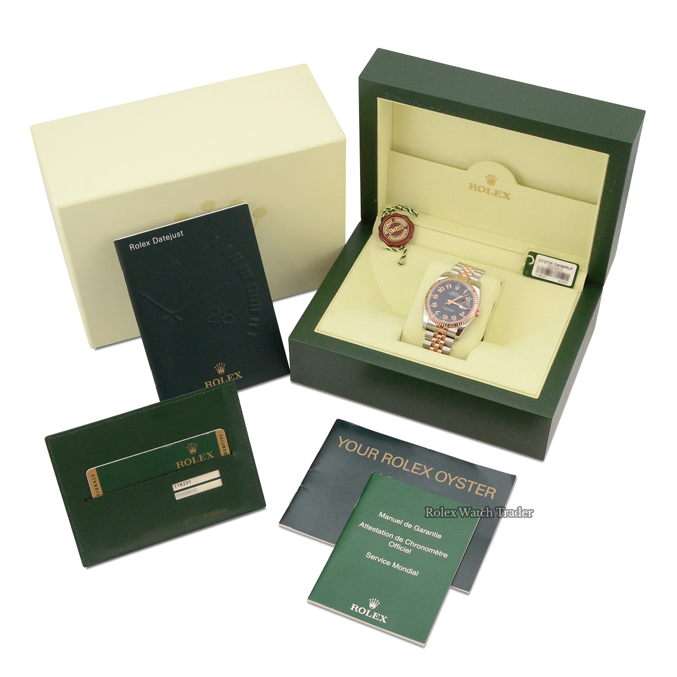 Rolex Datejust 36 116231 | Black concentric Roman numeral dial | B&P 2008 Rolex Datejust 36 116231 | Black concentric Roman numeral dial | B&P 2008