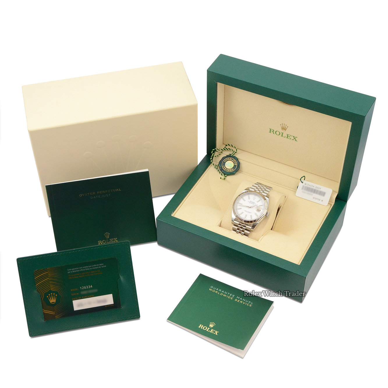 Rolex Datejust 41 126334 white baton dial | unworn UK 2023 full set Rolex Datejust 41 126334 white baton dial | unworn UK 2023 full set