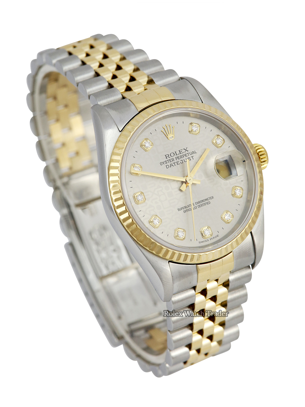 Rolex Datejust 36 16233 | Serviced by Rolex Jun 21 | Silver Diamond Dot Jubilee Dial Rolex Datejust 36 16233 | Serviced by Rolex Jun 21 | Silver Diamond Dot Jubilee Dial