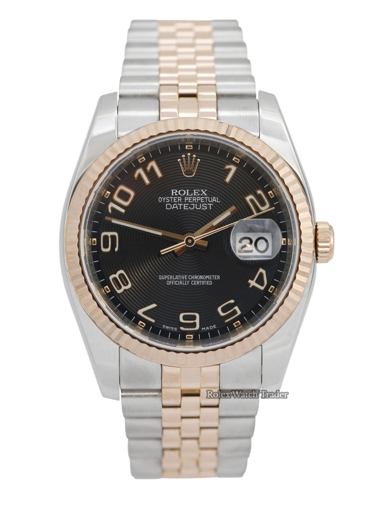 Rolex Datejust 36 116231 | Black concentric Roman numeral dial | B&P 2008