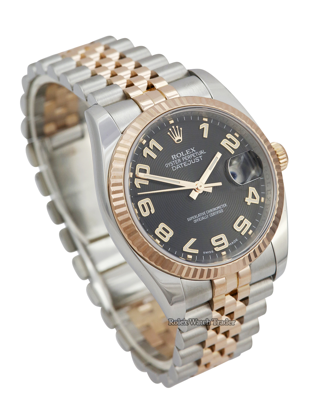 Rolex Datejust 36 116231 | Black concentric Roman numeral dial | B&P 2008 Rolex Datejust 36 116231 | Black concentric Roman numeral dial | B&P 2008