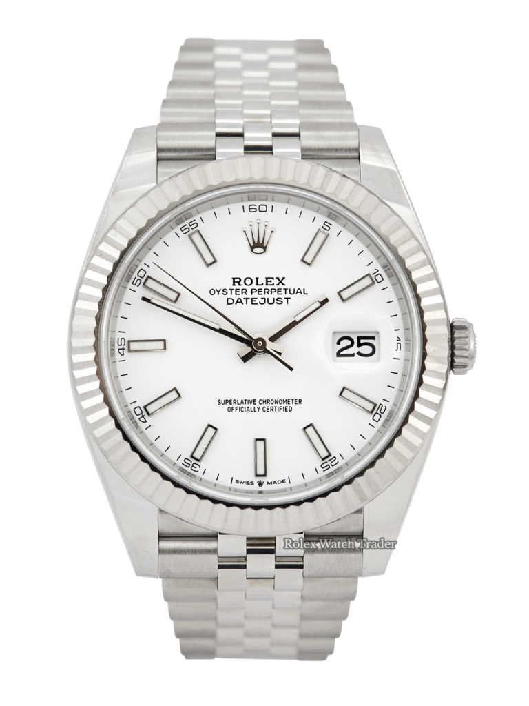 Rolex Datejust 41 126334 white baton dial | unworn UK 2023 full set