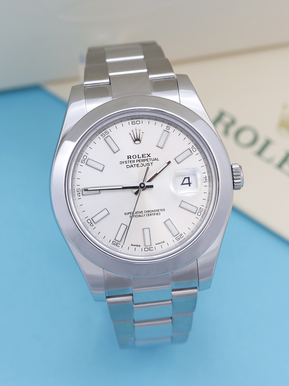 Rolex Datejust II 116300 | Silver Baton Dial Rolex Datejust II 116300 | Silver Baton Dial