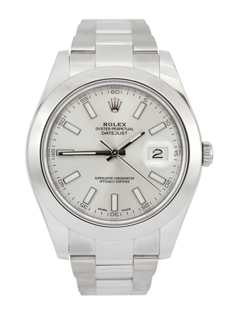 Rolex Datejust II 116300 | Silver Baton Dial