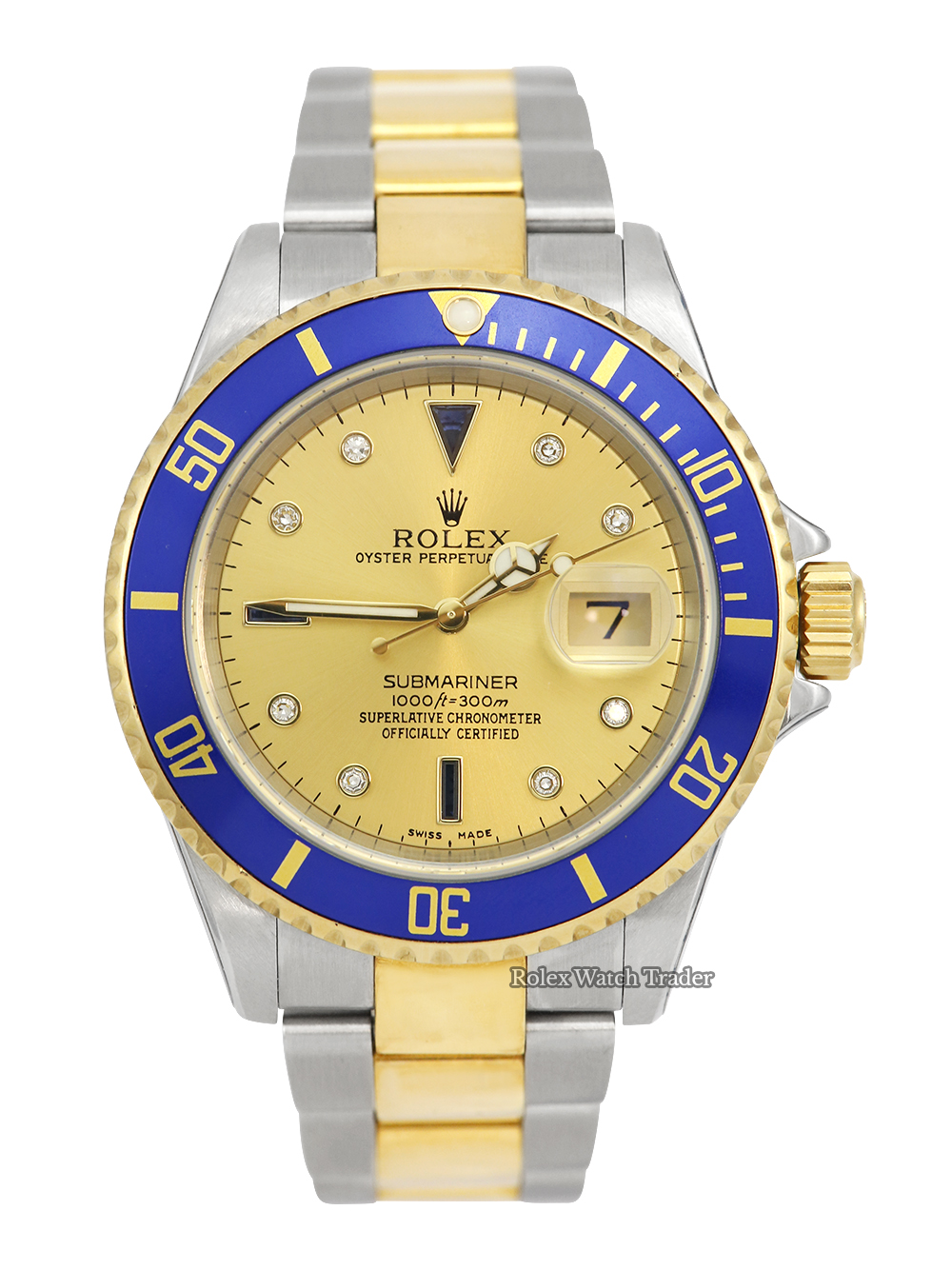 Rolex Submariner Date 16613 Champ" Serti Dial Rolex Submariner Date 16613 Champ" Serti Dial