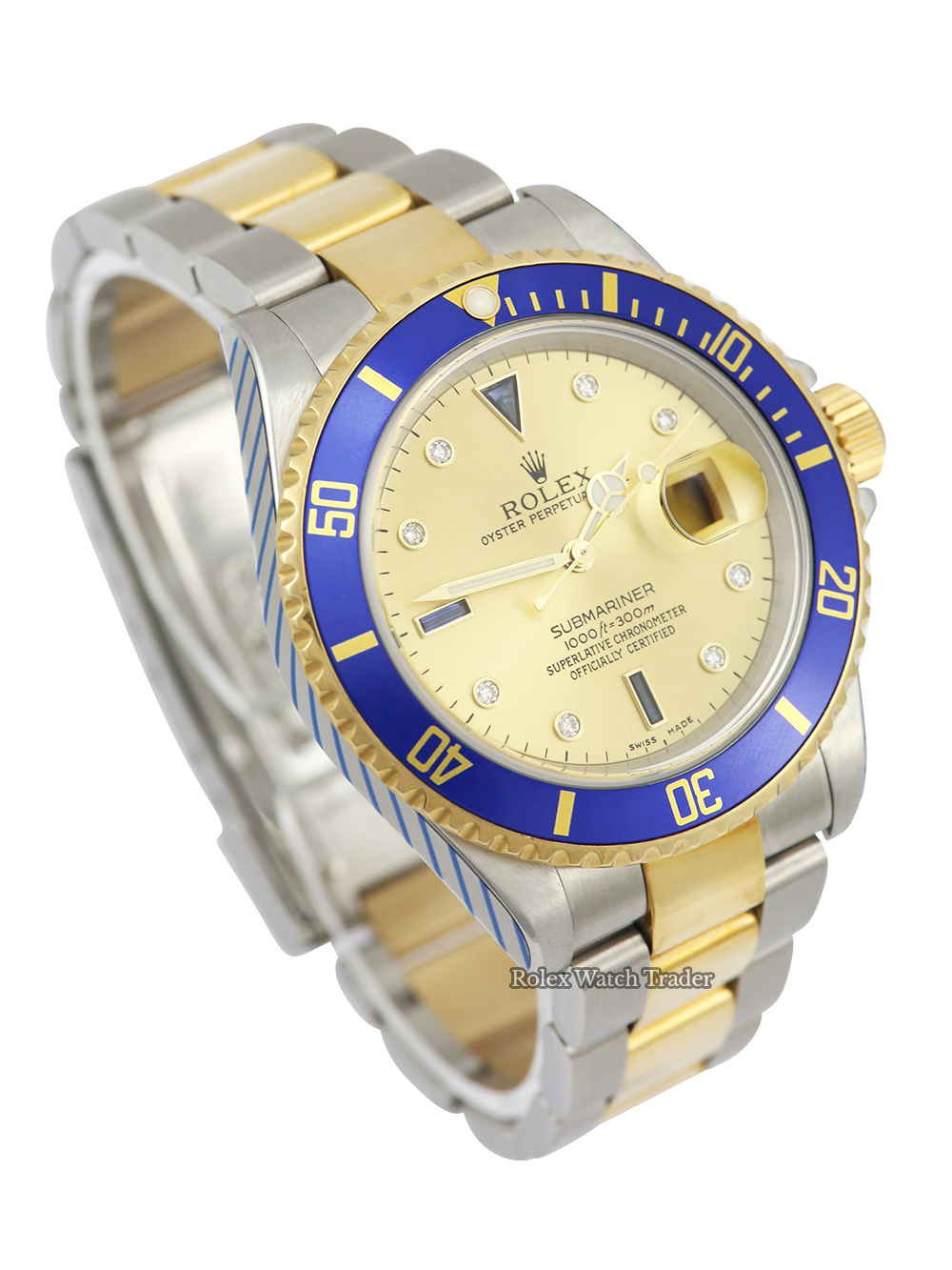 Rolex Submariner Date 16613 Champ" Serti Dial Rolex Submariner Date 16613 Champ" Serti Dial